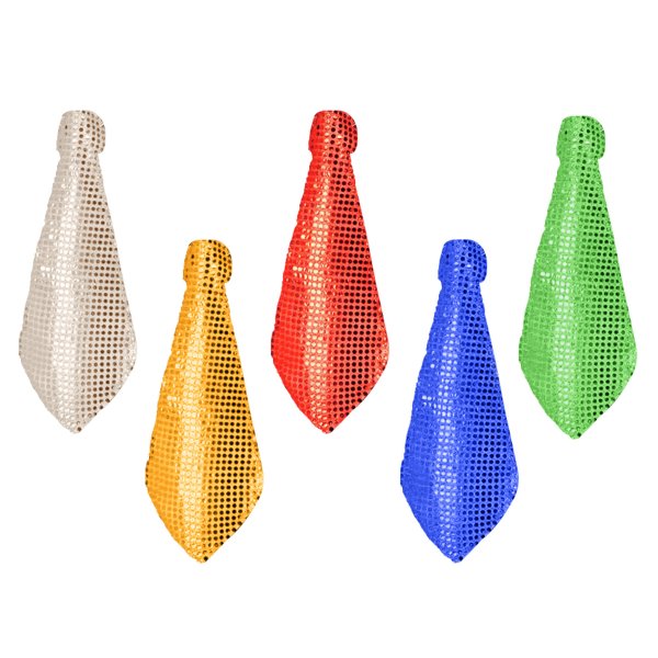 Αποκριάτικη Μεγάλη Γραβάτα με Πούλιες (5 Χρώματα)